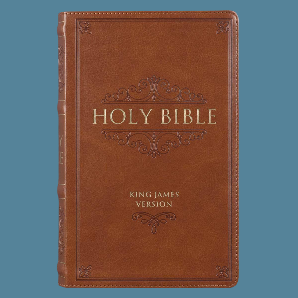 KJV Bible Giant Print Standard-size Faux Leather, Saddle Tan