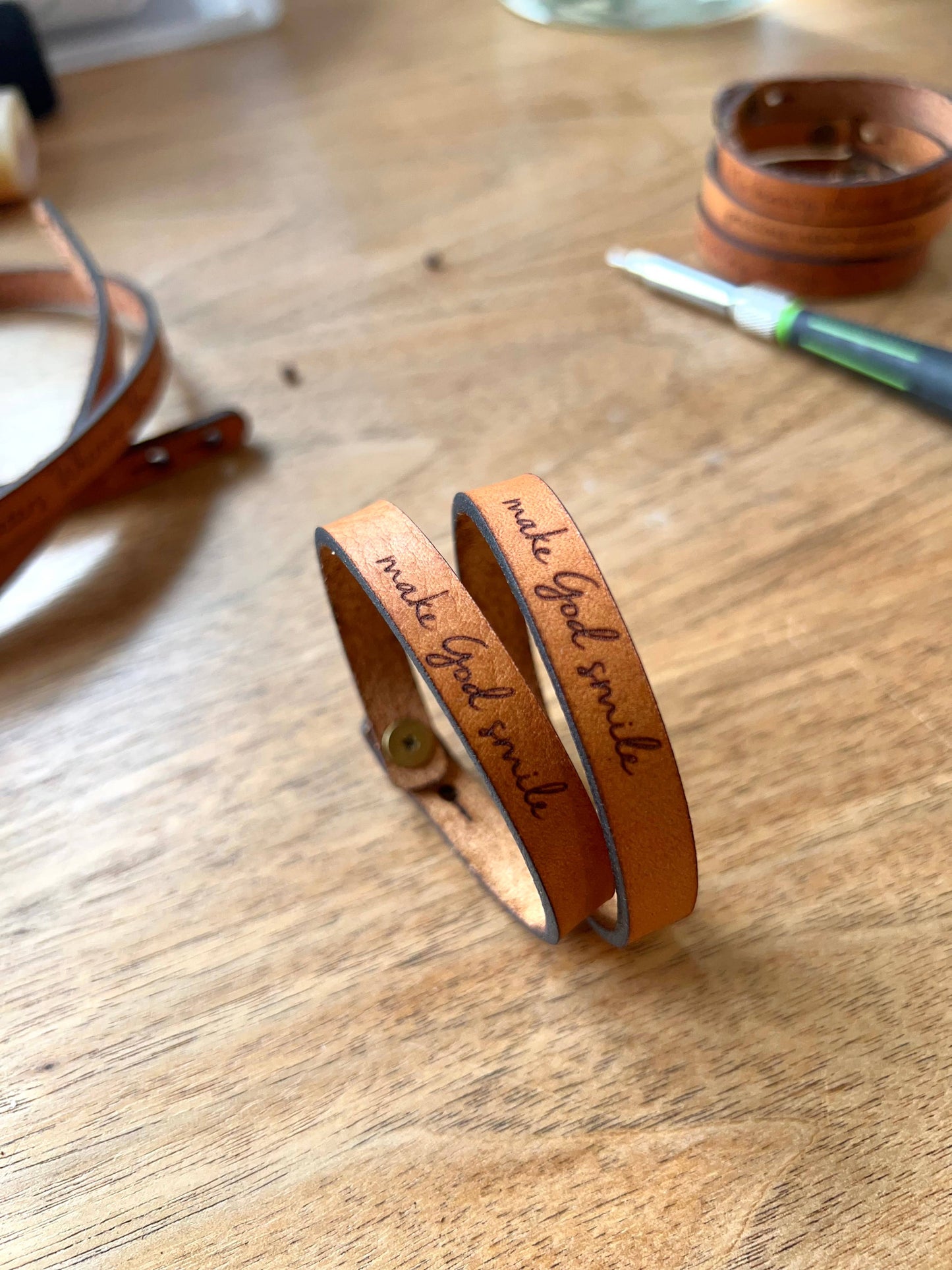 Religious Scripture Thin Leather Bracelet Collection