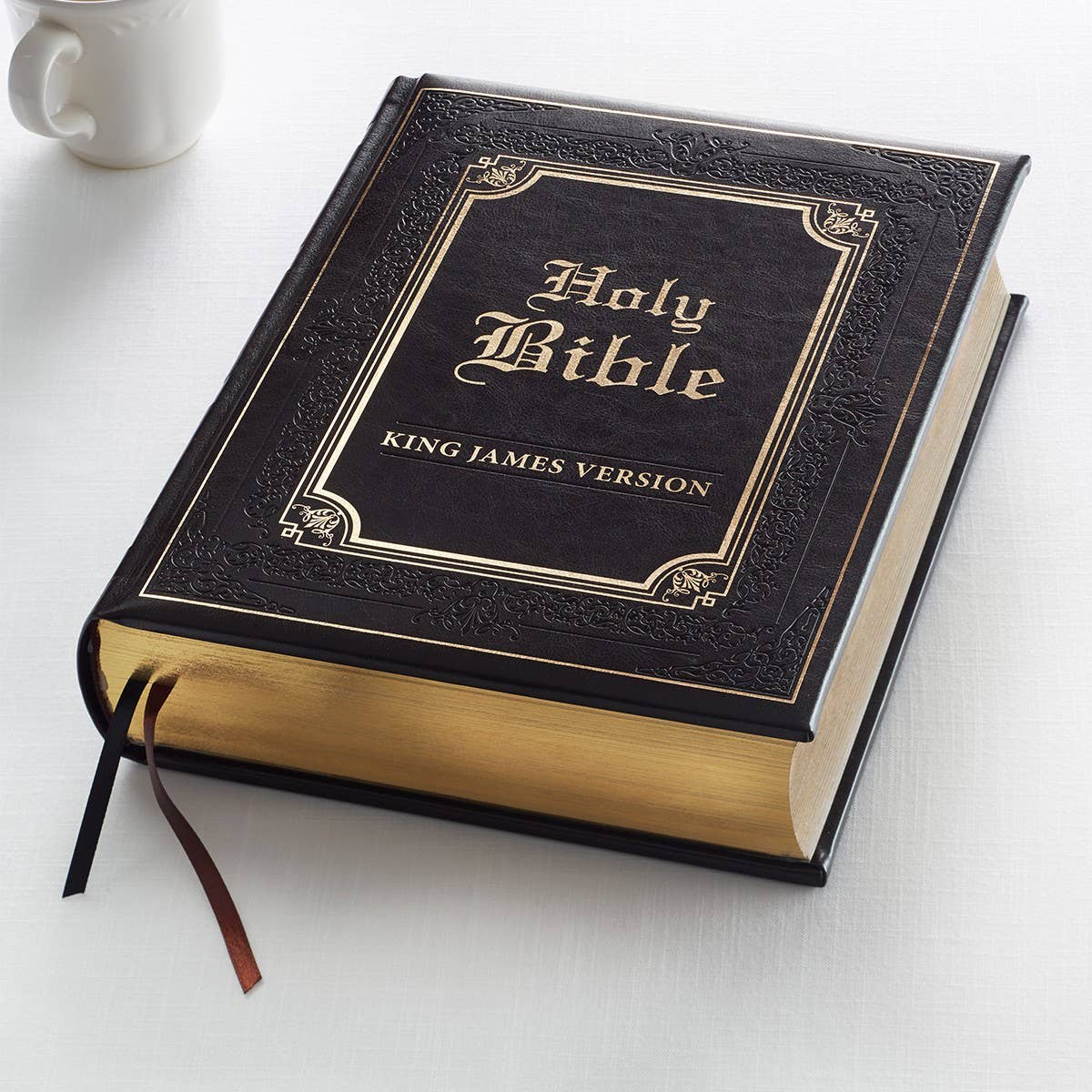 KJV Family Bible Faux Leather Padded HC, Dark Brown