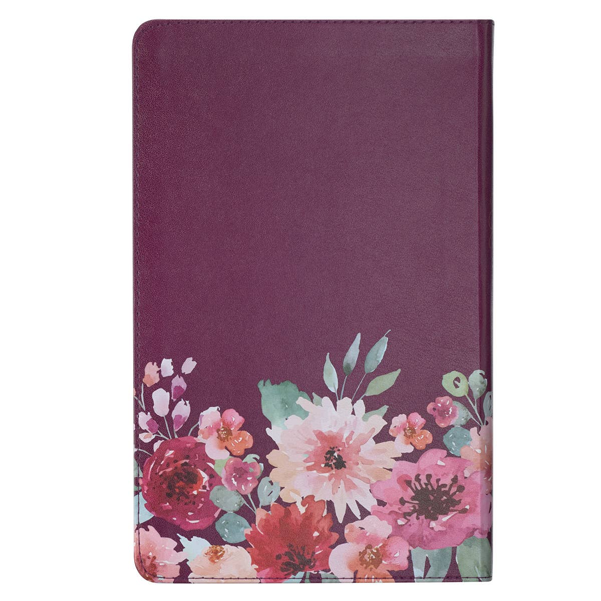 Purple Floral Faux Leather Giant Print Standard-size KJV Bib