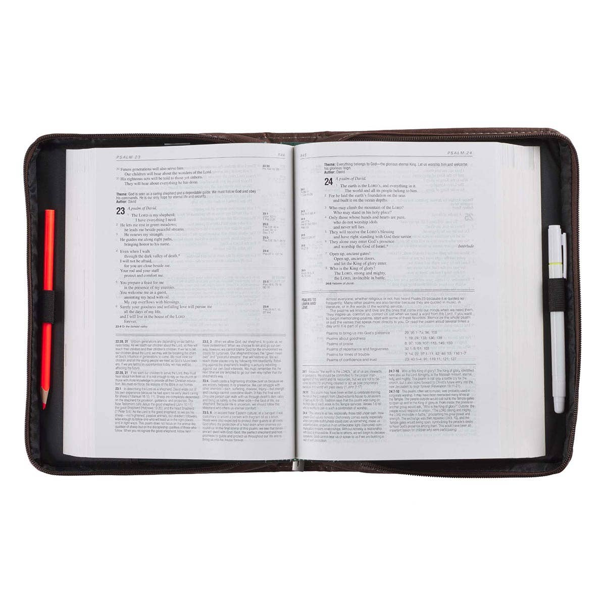 Bible Cover Classic Brown/Tan A Man's Heart Prov. 16:9