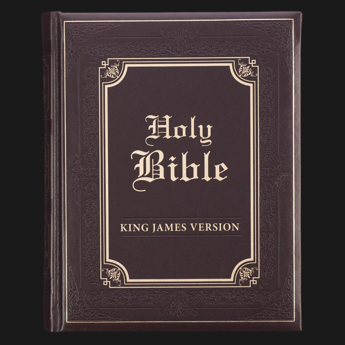 KJV Family Bible Faux Leather Padded HC, Dark Brown