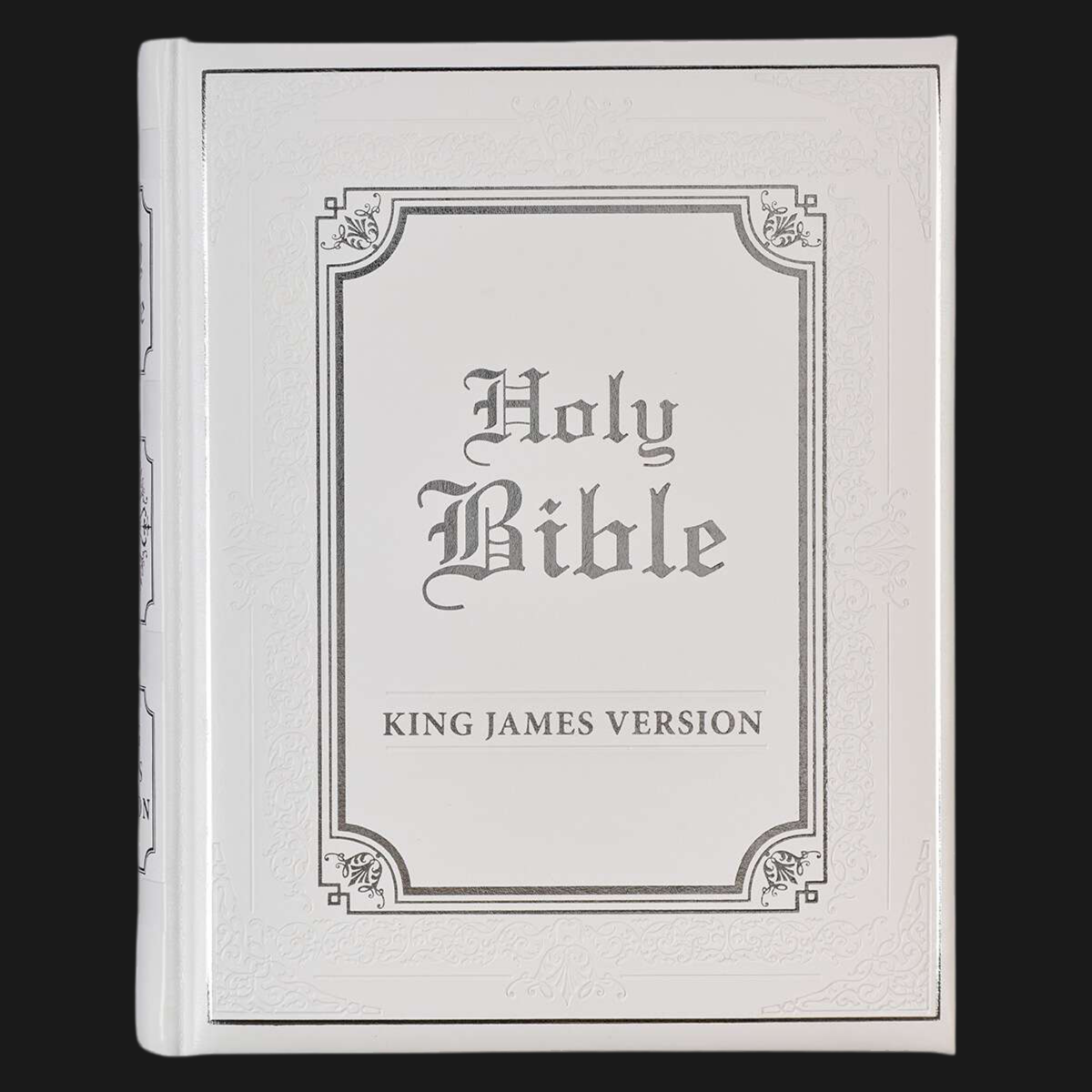 KJV Family Bible Faux Leather Padded HC, White
