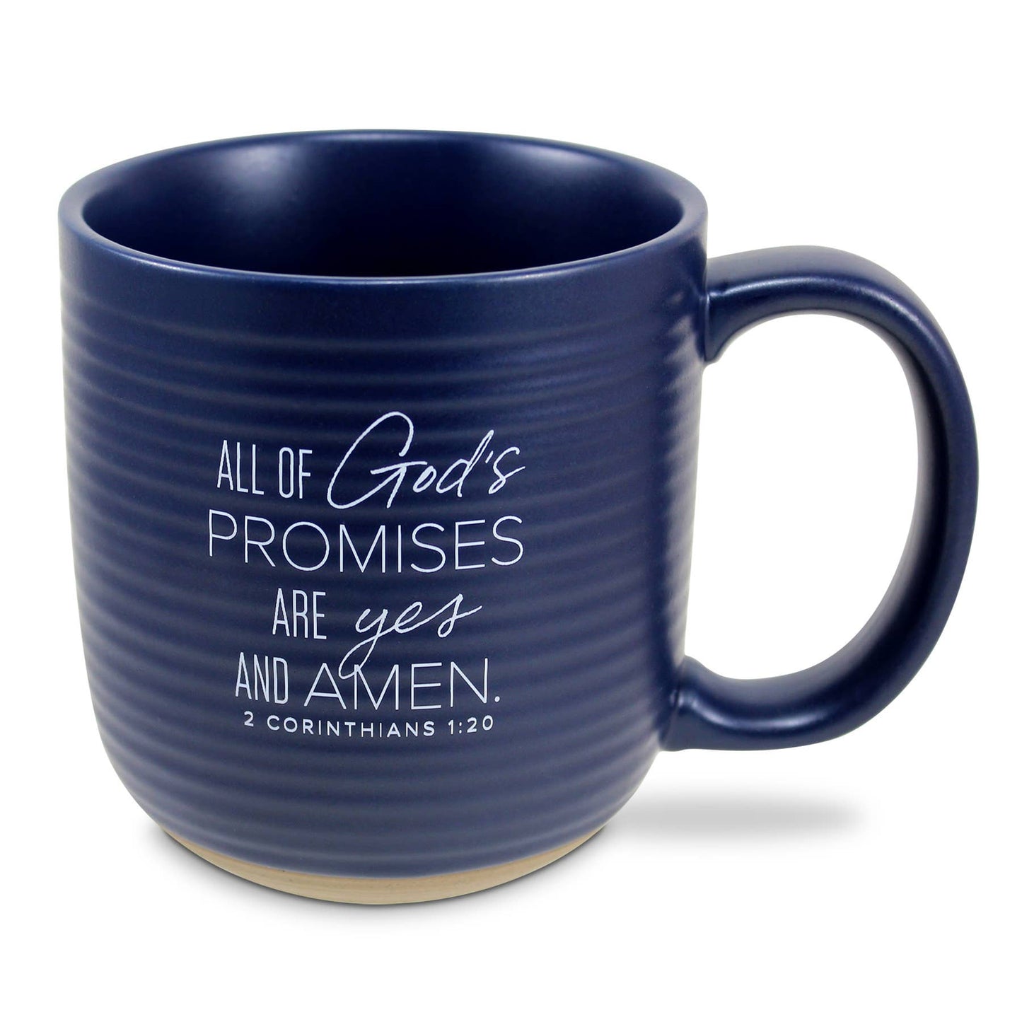 LCP Coffee Mug Amen I Will Help Blue 20 Oz