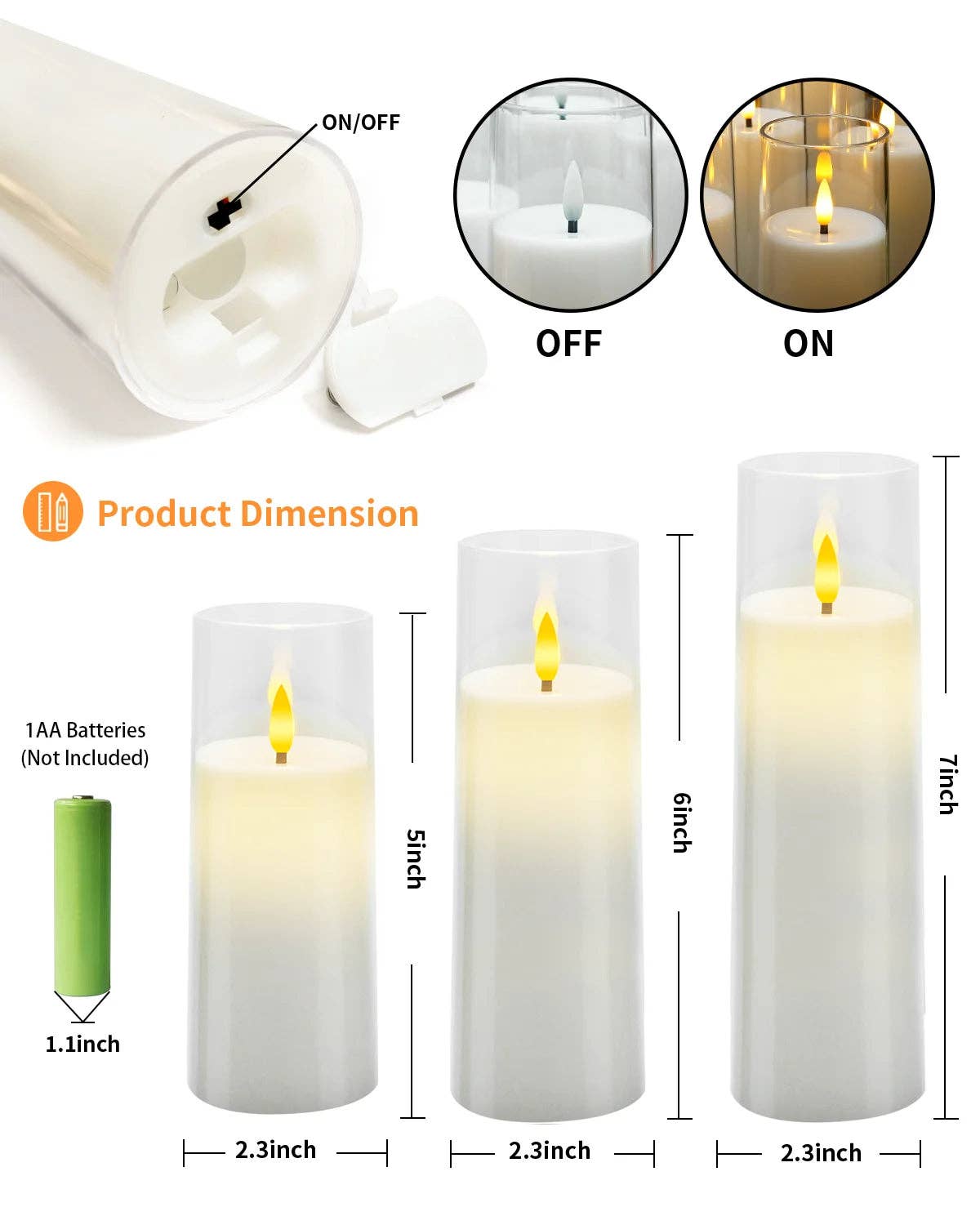 Flameless Acrylic Candle