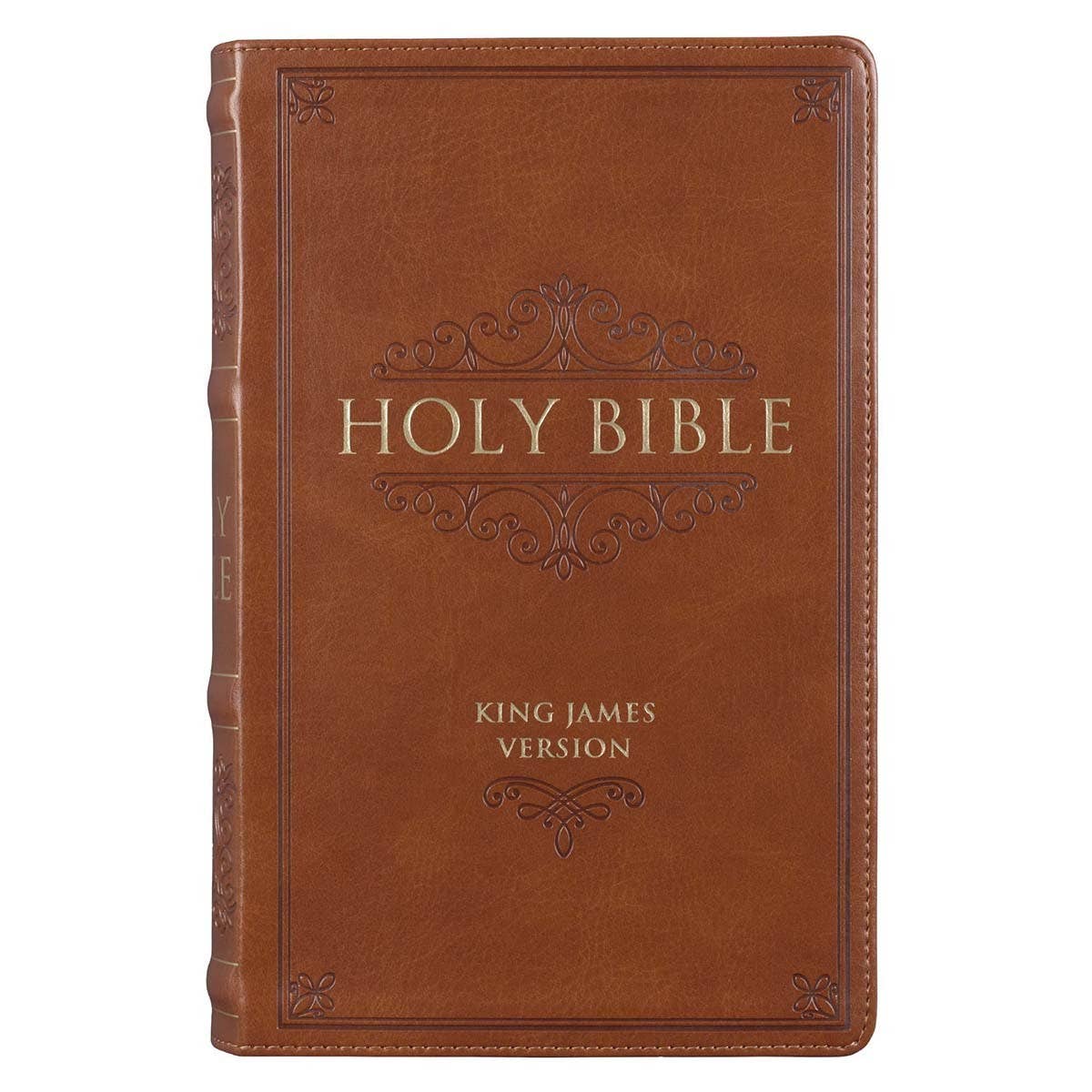 KJV Bible Giant Print Standard-size Faux Leather, Saddle Tan