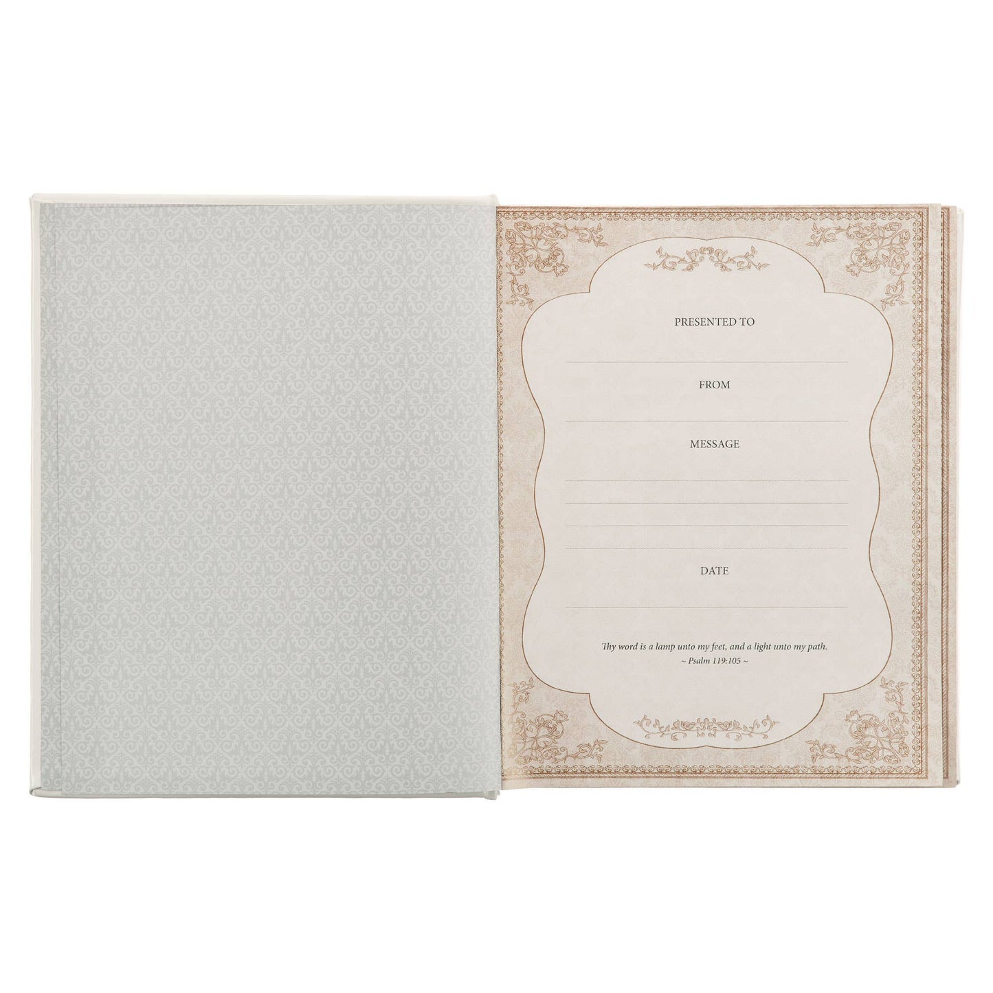 KJV Family Bible Faux Leather Padded HC, White